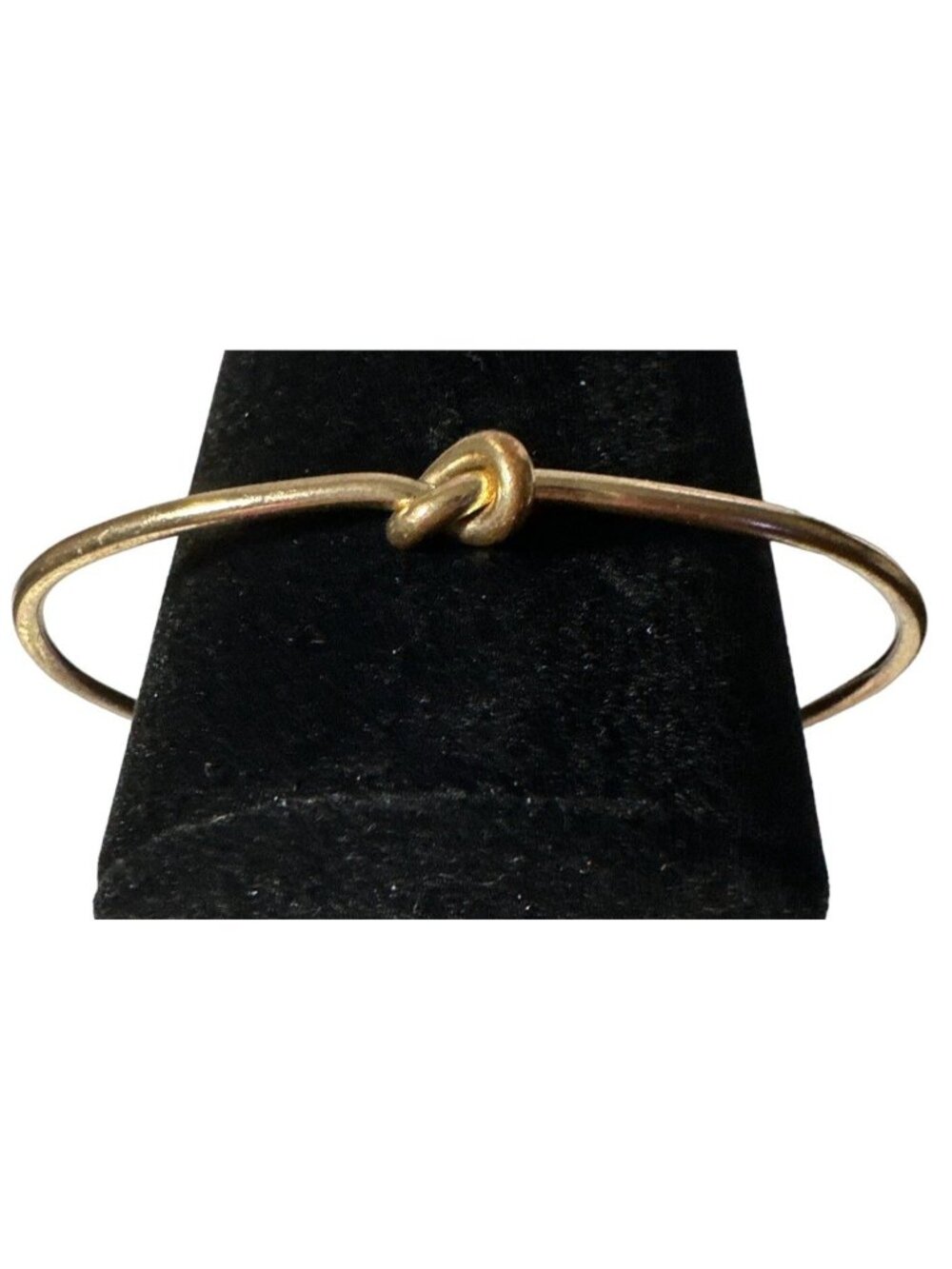 Vintage Knot Cuff Bracelet Brassy Gold Tone Simple